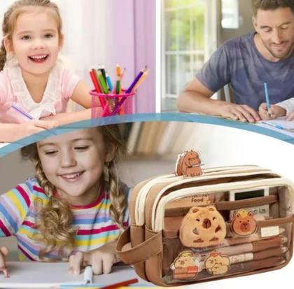 Imagem de Estojo De Papelaria Elegante Capivara Porta-lápis