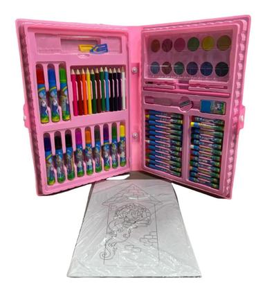 Imagem de Estojo de Pintura Unicórnio Para Colorir 68 pçs Aquarela