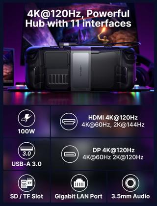 Imagem de Estojo de plataforma modular JSAUX ModCase para válvula Steam Deck com doca