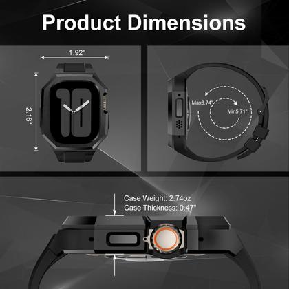 Imagem de Estojo de Relógio AIRYZGOOD Luxury Metal para Apple Watch 49mm