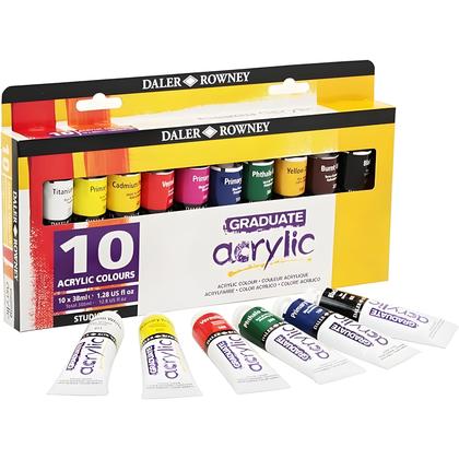 Imagem de Estojo de Tinta Graduate Acrylic Selection Set 38ml com 10 Cores