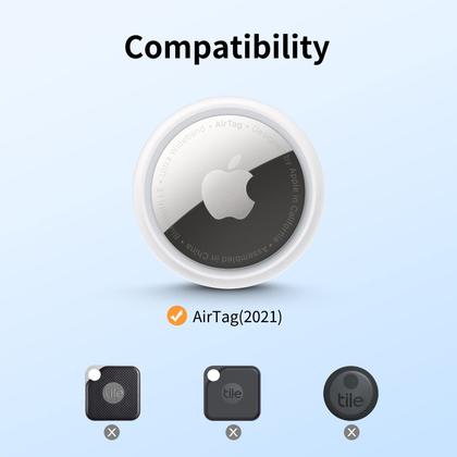 Imagem de Estojo de TPU impermeável AirTag Holder UnbreakCable, pacote com 4 unidades
