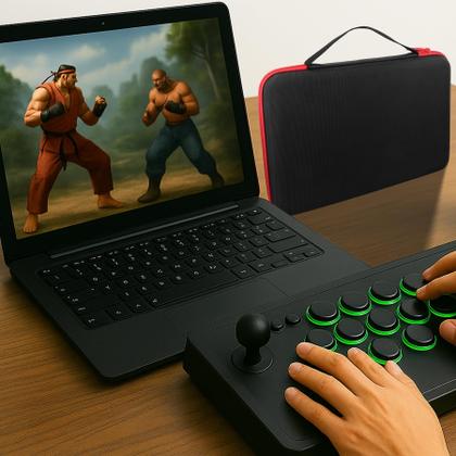 Imagem de Estojo de transporte Co2crea para controlador de arcade com todos os botões 8BitDo