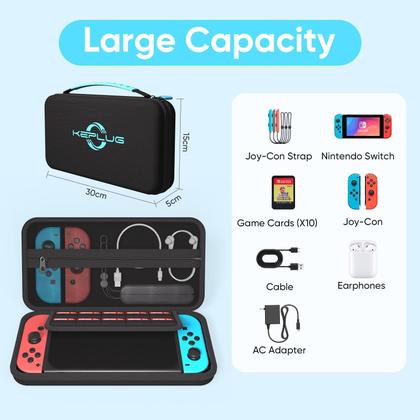 Imagem de Estojo de transporte KEPLUG para Nintendo Switch 1 e 2/Switch OLED