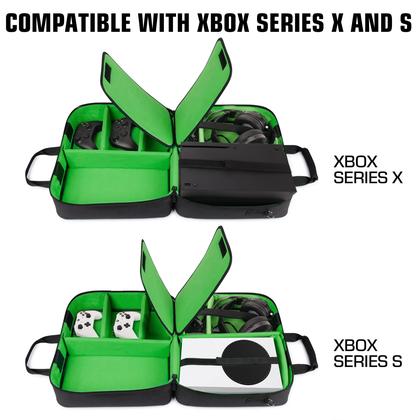 Imagem de Estojo de Transporte USA Gear para Xbox Series X - Estojo de Viagem Compatível com Series X, Controle, Armazenamento Externo, Cartões de Expansão, Headset, Fonte de Energia, HD Externo e Mais Acessórios
