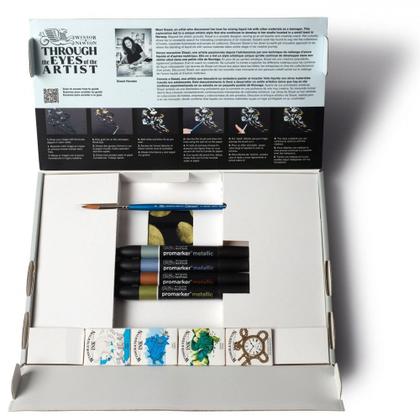 Imagem de Estojo Desenho Metallic Mixed Media Winsor & Newton 10 Peças