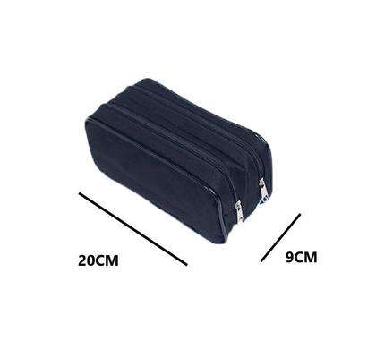 Imagem de Estojo Duplo Liso Escolar Grande C/ Borda Várias Cores - JKF