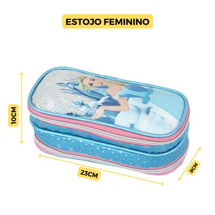 Imagem de Estojo Duplo Princesa Do Gelo Organizador Meninas Escolar