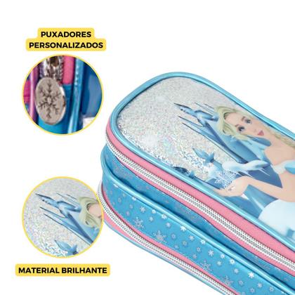 Imagem de Estojo Duplo Princesa Do Gelo Organizador Meninas Escolar