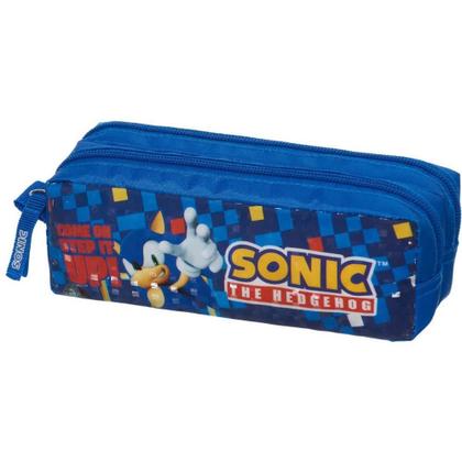 Imagem de Estojo Duplo Sonic STEP IT UP PVC - 21X9X8CM