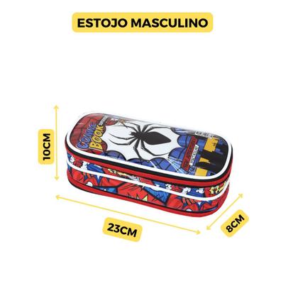 Imagem de Estojo Duplo Super Spider Organizador Aranha Escolar