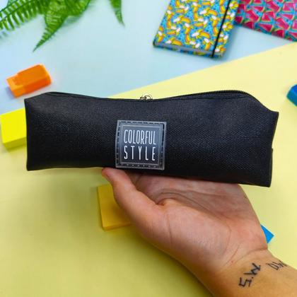 Imagem de Estojo Escolar Divisória Com Zíper Vazado Transparente Colorido