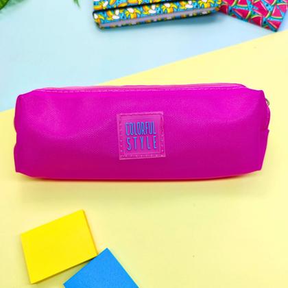 Imagem de Estojo Escolar Divisória Com Zíper Vazado Transparente Colorido