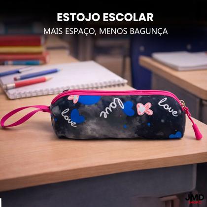 Imagem de Estojo Escolar Estampado para Lápis Canetas Borracha e Acessórios