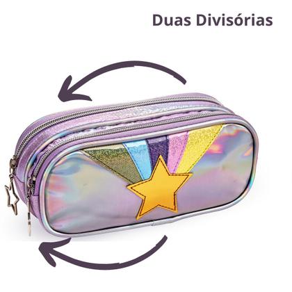 Imagem de Estojo Escolar Infantil Brilhante