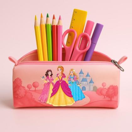 Imagem de Estojo Escolar Infantil Porta Lapis Feminino Masculino Grande Reforçado Criança