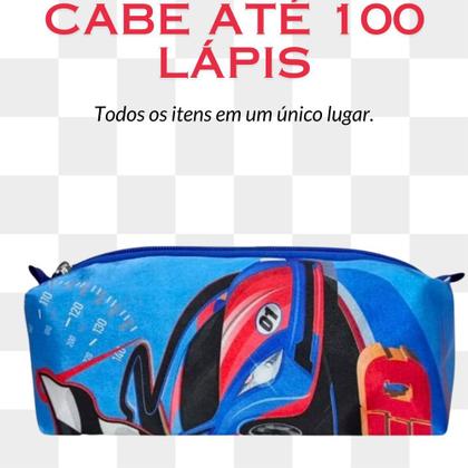 Imagem de Estojo Escolar Infantil Porta Lapis Menino Masculino Grande 