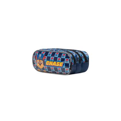 Imagem de Estojo Escolar Masculino Médio Patrulha Canina Chase 3 Compartimentos Azul