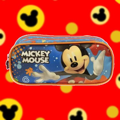 Imagem de Estojo Escolar Menino 2 Bolsos Mickey Mouse Disney 10515