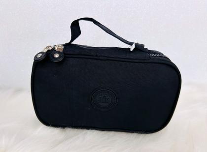 Imagem de Estojo Escolar Nylon Quadrada Grande Com Divisórias Lápis Necessaire