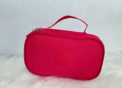 Imagem de Estojo Escolar Nylon Quadrada Grande Com Divisórias Lápis Necessaire