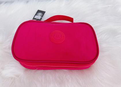 Imagem de Estojo Escolar Nylon Quadrada Grande Com Divisórias Lápis Necessaire