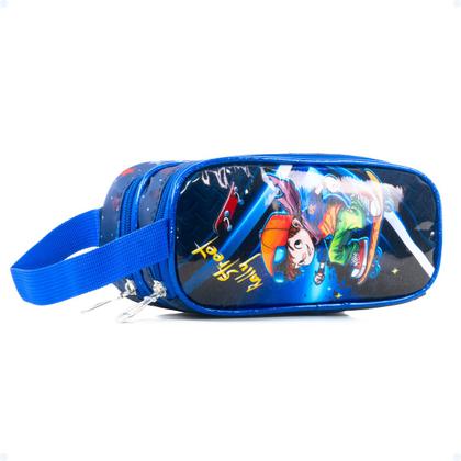 Imagem de Estojo Escolar Organizador Box Jumbo Duplo Com 2 Divisórias