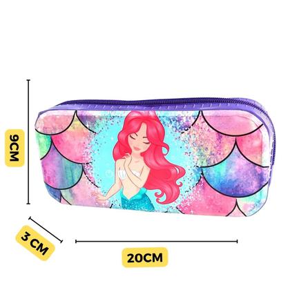 Imagem de Estojo Escolar Sereia Ideal Menina Organizador Trilharty