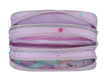 Imagem de Estojo Escolar Triplo Lilica Ripilica Vem Com a Gente Feminino