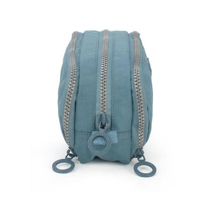 Estojo Escolar Up4You Zíper Triplo Tecido Crinkle Azul Imagem de Estojo Escolar Up4You Zíper Triplo Tecido Crinkle Azul