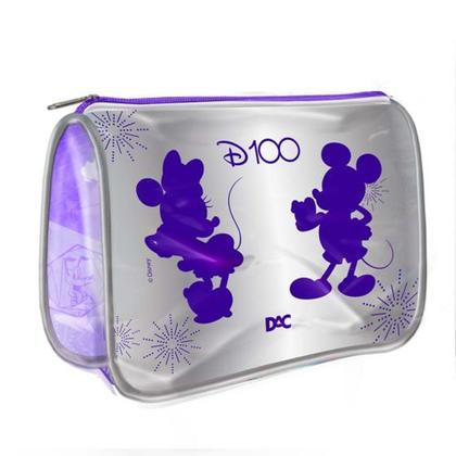 Imagem de Estojo Grande Formato Canoa Disney 100 Coleção Especial em PVC Cristal com zíper