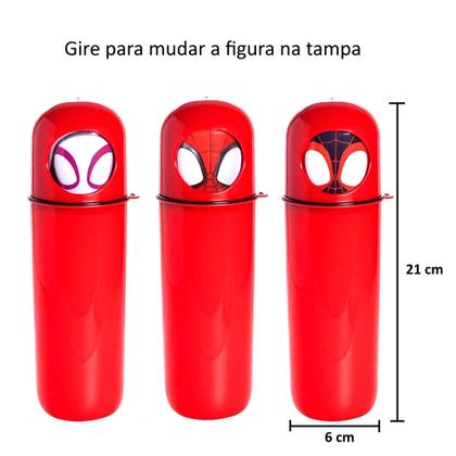 Imagem de Estojo Infantil Giratório Homem Aranha Spidey Porta Objetos