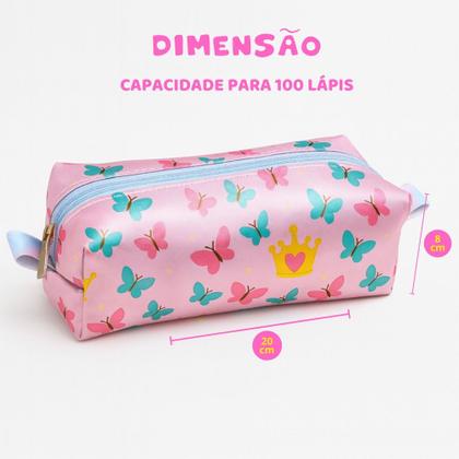 Imagem de Estojo Infantil para Escola Canetas Lápis Material Escolar