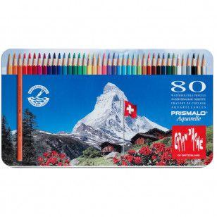 Imagem de Estojo Lápis Aquarelável Caran DAche Prismalo 80 Cores