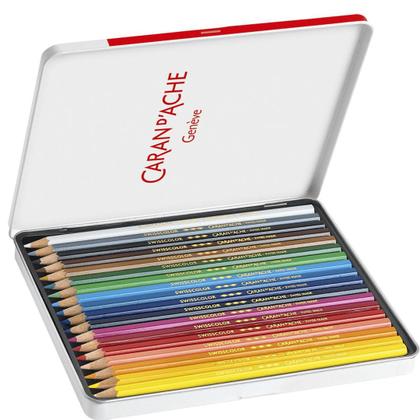 Imagem de Estojo Lapis Caran D'ache Com 18 Cores Permanentes Mina 4mm