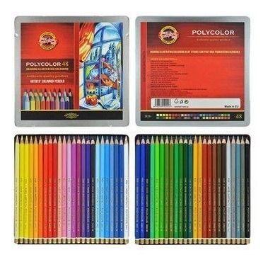 Imagem de Estojo Lápis De Cor Polycolor Koh I Noor 48 Cores