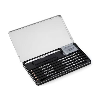 Imagem de Estojo Lapis Esboco Cretacolor Deep Black 10 Peças