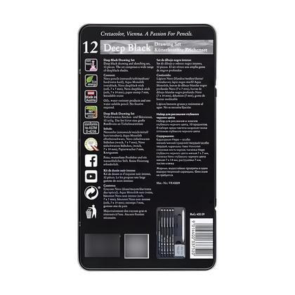 Imagem de Estojo Lapis Esboco Cretacolor Deep Black 10 Peças
