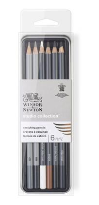 Imagem de Estojo Lápis Sketching Winsor & Newton 6 Peças