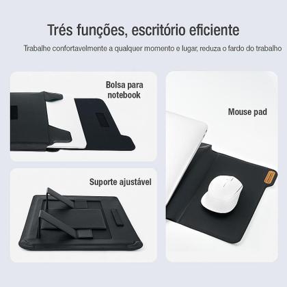 Imagem de Estojo Luva Case 3 Em 1 Para Macbook Notebook 14 Pol Nillkin Couro