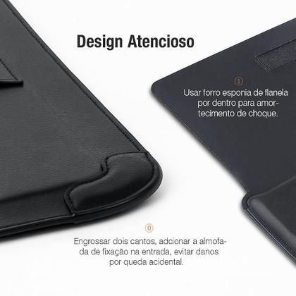 Imagem de Estojo Luva Case 3 Em 1 Para Macbook Notebook 14 Pol Nillkin Couro