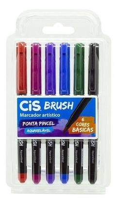 Imagem de Estojo Marcador Artístico Cis Brush 6 Cores Básicas