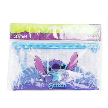 Imagem de Estojo Necessaire Transparente Stitch Menina 11.5x21cm Disney