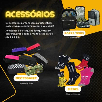 Imagem de Estojo Necessaire Viagem Passeio Escolar Material Leve Organizador Maquiagem Antifurto Esportivo