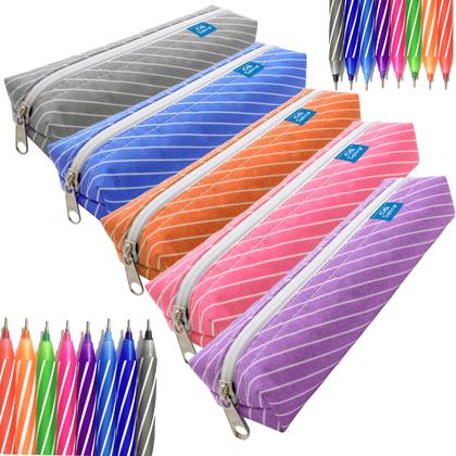 Imagem de Estojo Nylon Escolar Spiro Pequeno Colorido Com Zíper Cis A Escolha