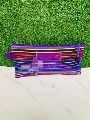 Imagem de Estojo Ou Necessaire Multiuso Com Listras Nylon NS-3775