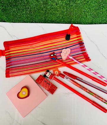 Imagem de Estojo Ou Necessaire Multiuso Com Listras Nylon NS-3775