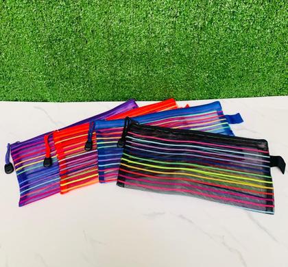 Imagem de Estojo Ou Necessaire Multiuso Com Listras Nylon NS-3775