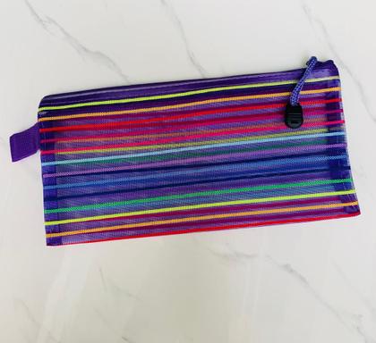 Imagem de Estojo Ou Necessaire Multiuso Com Listras Nylon NS-3775