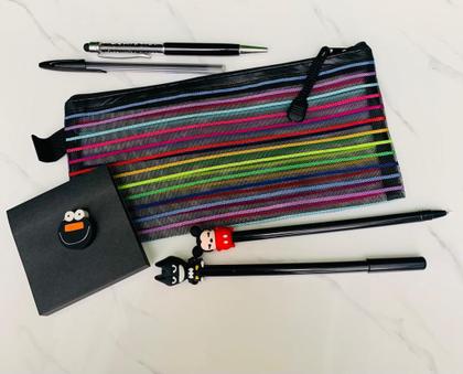 Imagem de Estojo Ou Necessaire Multiuso Com Listras Nylon NS-3775